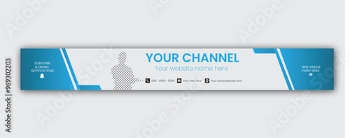 corporate unique YouTube cover design template