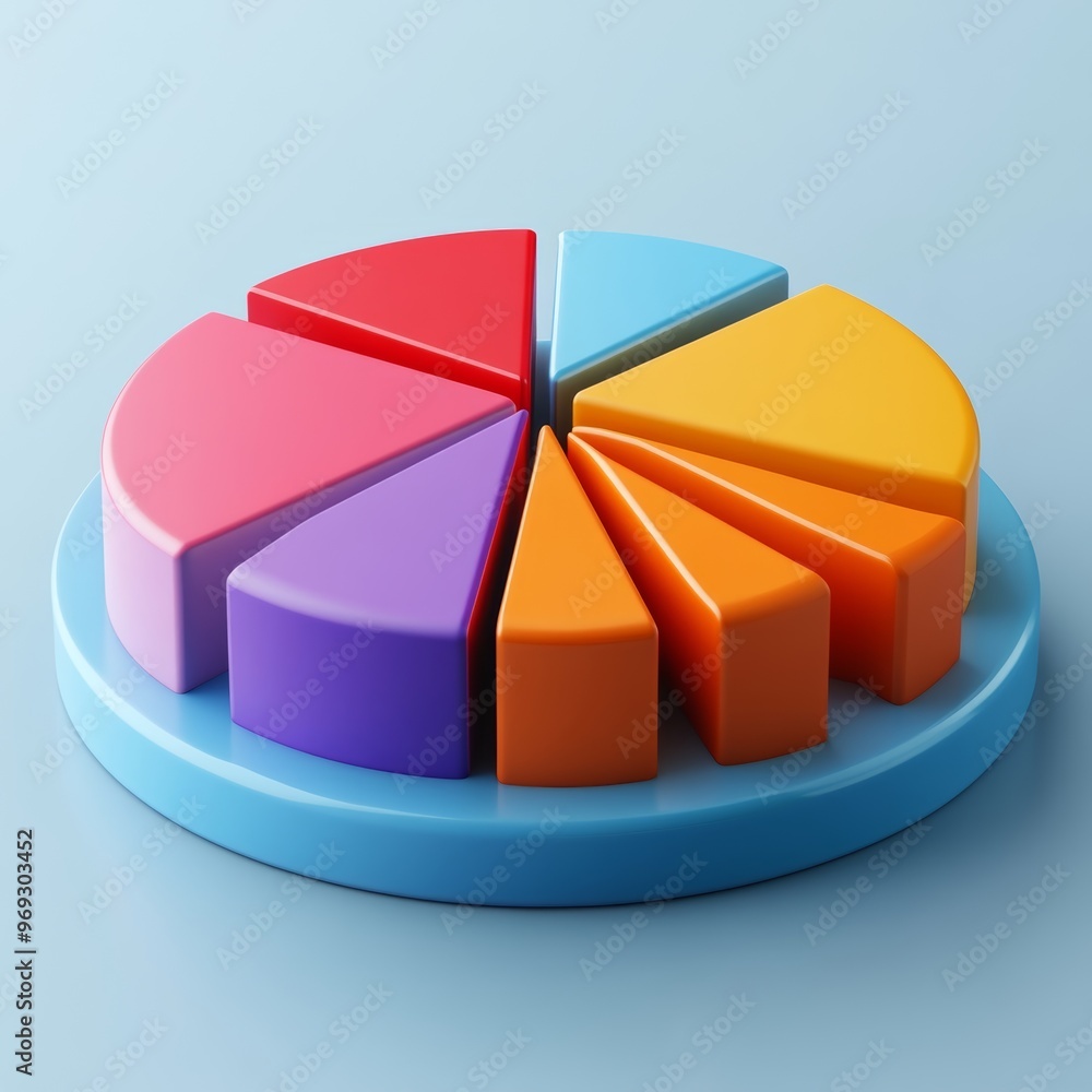 Obraz premium Colorful Pie Chart
