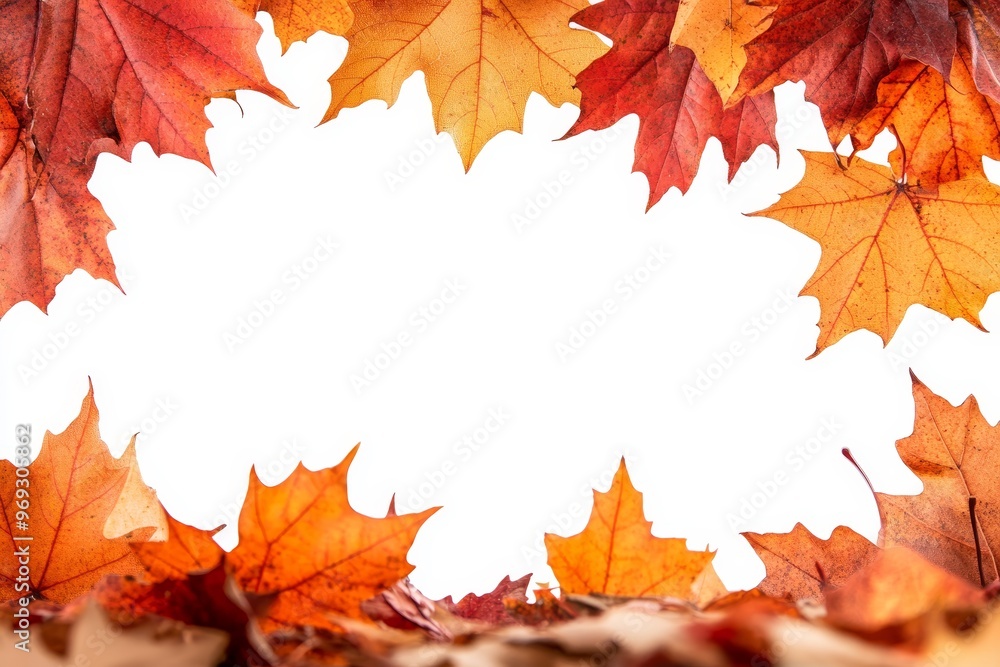 Autumn Leaves Border, Fall Foliage Frame Autumn Leaves Border, Fall Foliage Frame