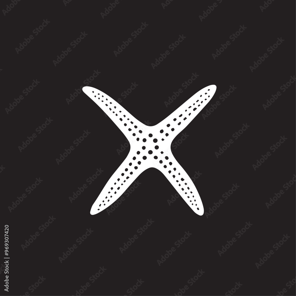 Obraz premium Starfish in cartoon, doodle style . Image for t-shirt, web, mobile apps and ui. Isolated 2d vector illustration in logo, icon, sketch style, Eps 10, black and white. AI Generative