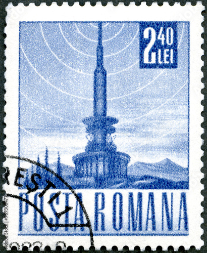 ROMANIA - 1967: shows Television tower, 1967