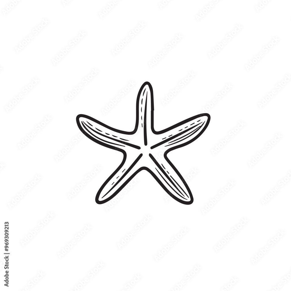Starfish in cartoon, doodle style . Image for t-shirt, web, mobile apps and ui. Isolated 2d vector illustration in logo, icon, sketch style, Eps 10, black and white. AI Generative Starfish in cartoon, doodle style . Image for t-shirt, web, mobile apps and ui. Isolated 2d vector illustration in logo, icon, sketch style, Eps 10, black and white. AI Generative