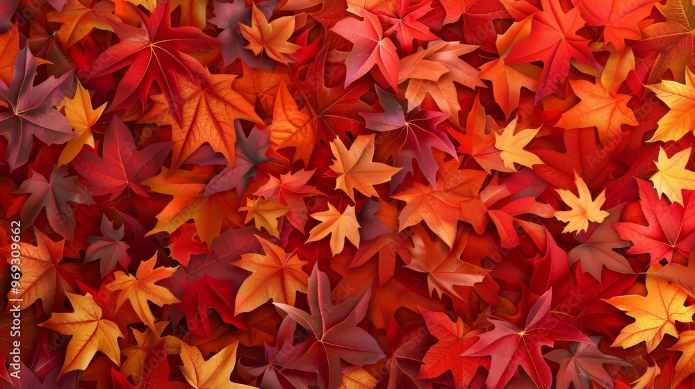 Autumn leaves pattern background top view Autumn leaves pattern background top view