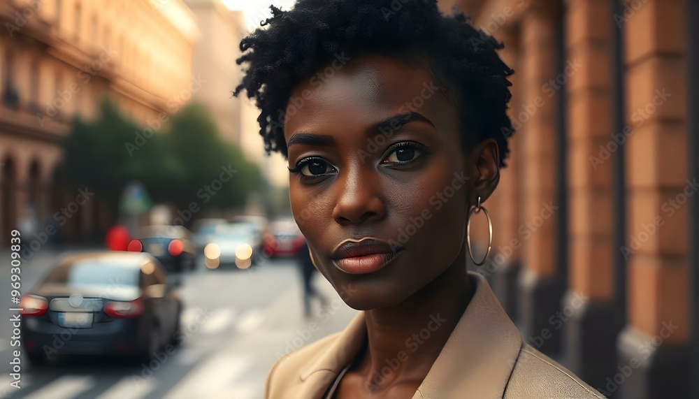 African business woman at city African business woman at city