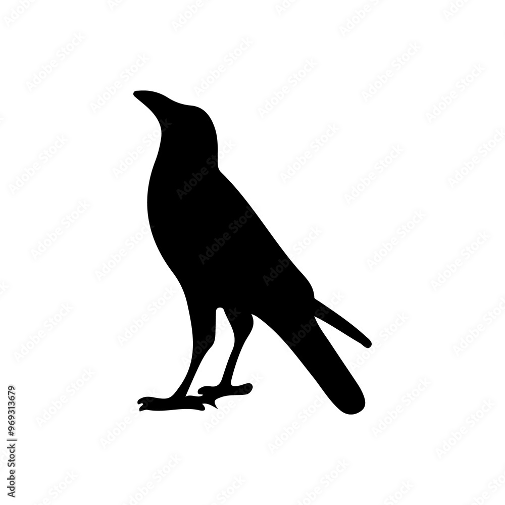 Fototapeta premium A-victor-silhouette-of-a--Crow-single-Tree-on-a-white-background-2.jpg
