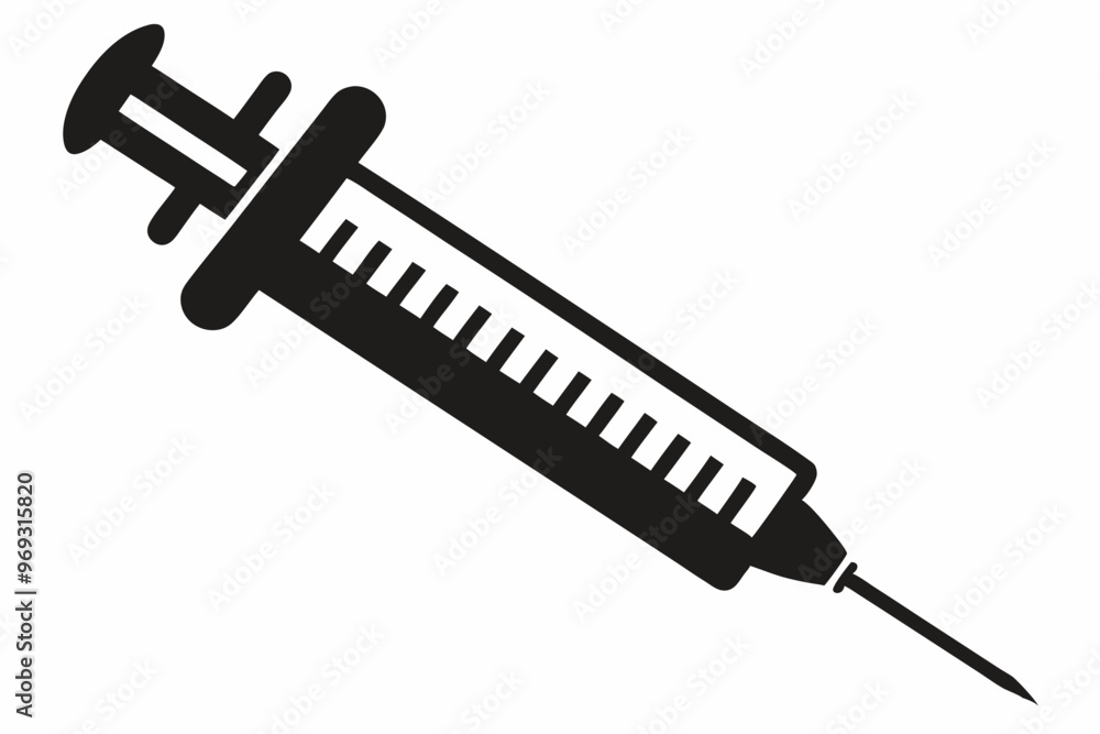 Syringe injection icon, Syringe with needle, Syringe silhouette vector
Syringe injection icon, Syringe with needle, Syringe silhouette vector