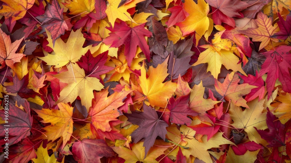 Autumn leaves pattern background top view Autumn leaves pattern background top view