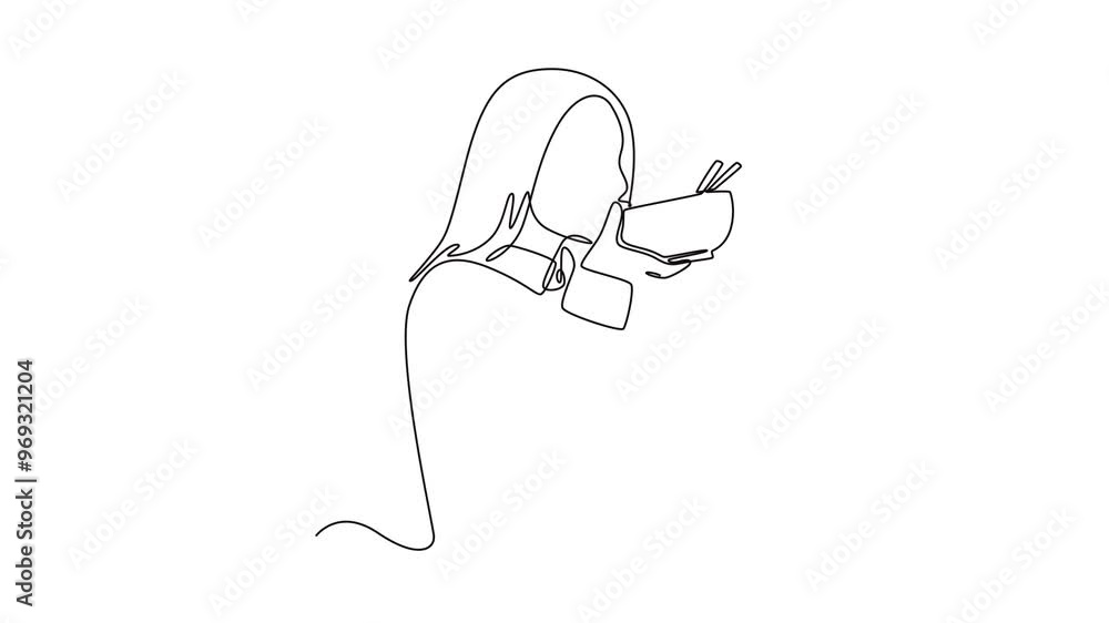 One continuous line drawing of eating concept. Full length animation illustration. High quality 4k footage. One continuous line drawing of eating concept. Full length animation illustration. High quality 4k footage.