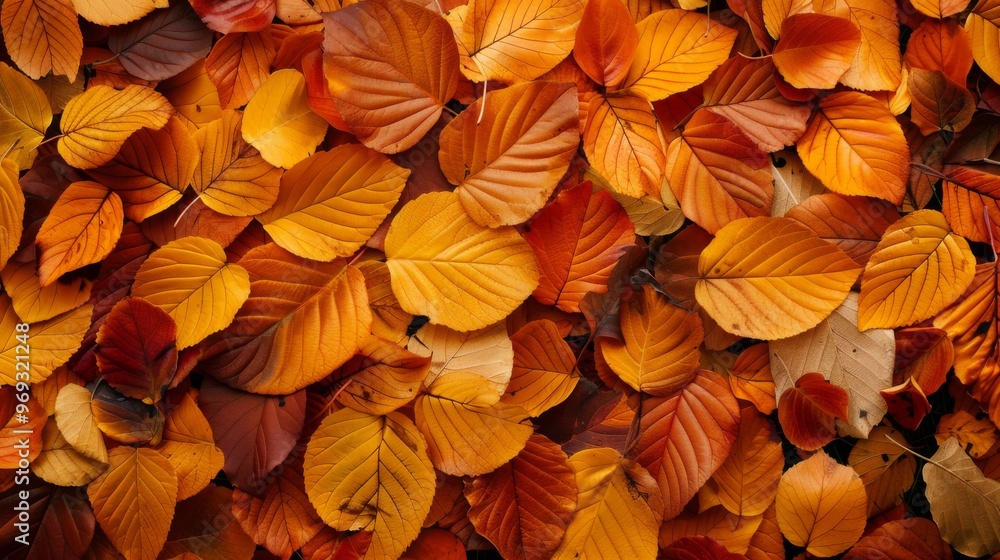 Autumn leaves pattern background top view Autumn leaves pattern background top view