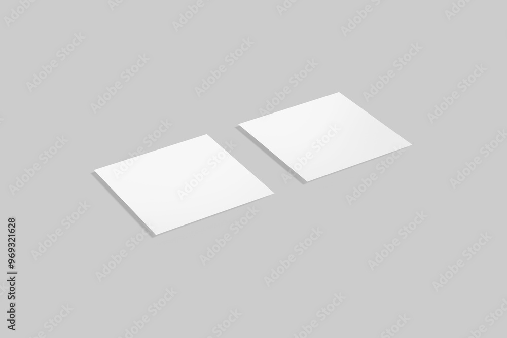 3D Illustration of blank Square Flyer Mock-up 3D Illustration of blank Square Flyer Mock-up