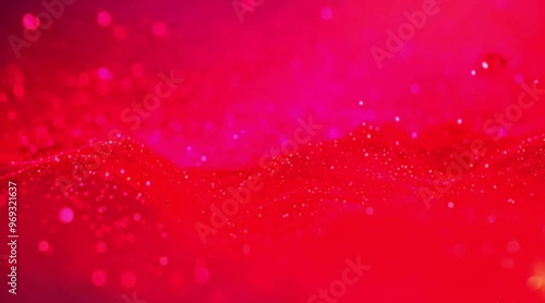 magic particles in red on a dark background