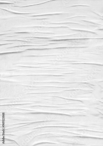 Large vector halftone creased paper texture with a transparent background