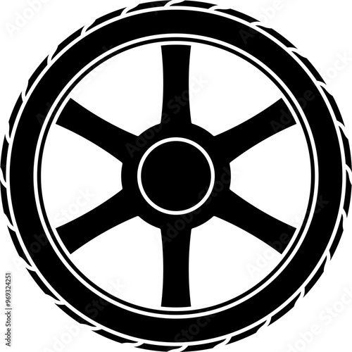 Racing tire illustration vector