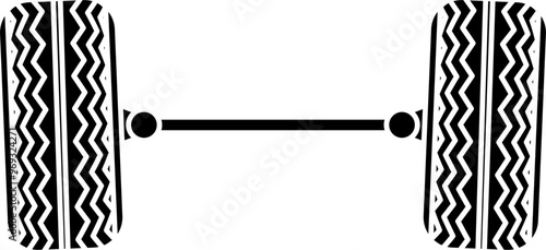 Tire alignment illustration vector
