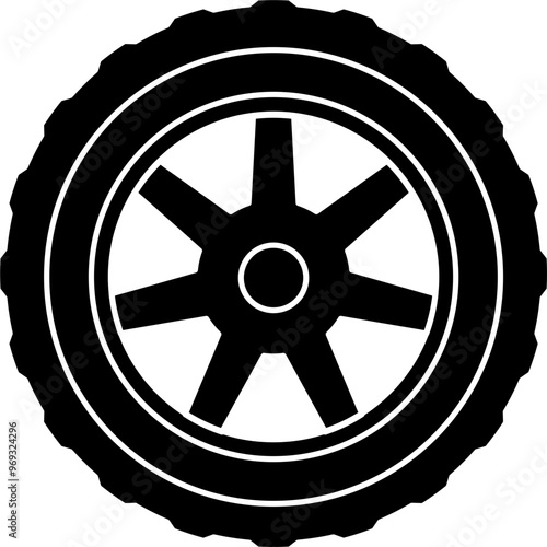 Spare tire illustration vector