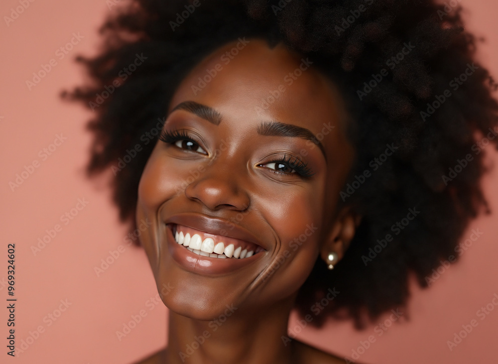 portrait of a happy afroamerican woman smile