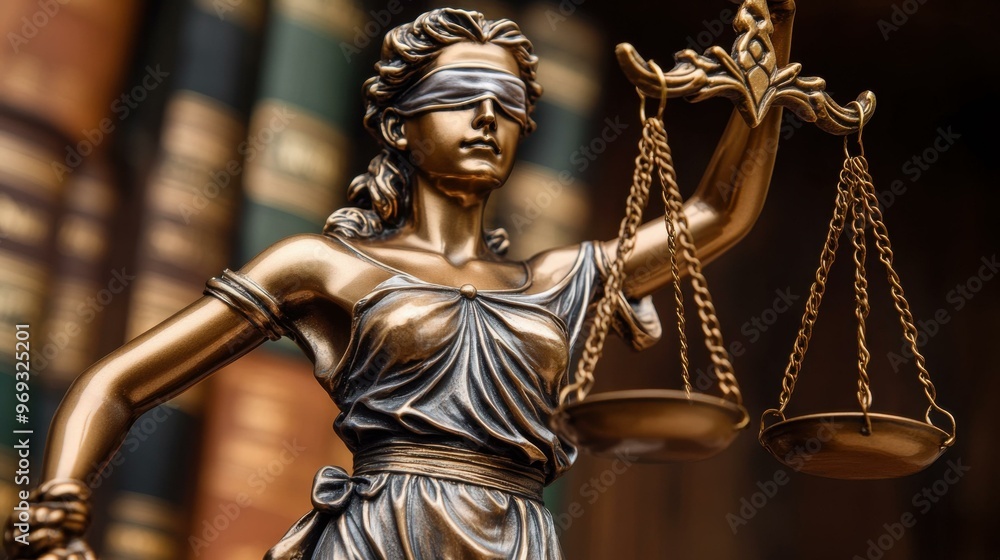 Symbol of Justice: The Blindfolded Lady and Her Scales Representing Law and Equality Symbol of Justice: The Blindfolded Lady and Her Scales Representing Law and Equality