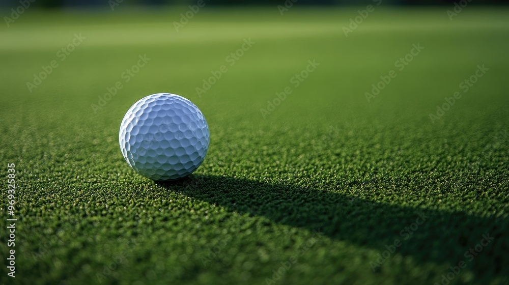 Professional close-up shot of a golf ball on an immaculate green, perfect for high-end golf tournaments and equipment promotions. Professional close-up shot of a golf ball on an immaculate green, perfect for high-end golf tournaments and equipment promotions.