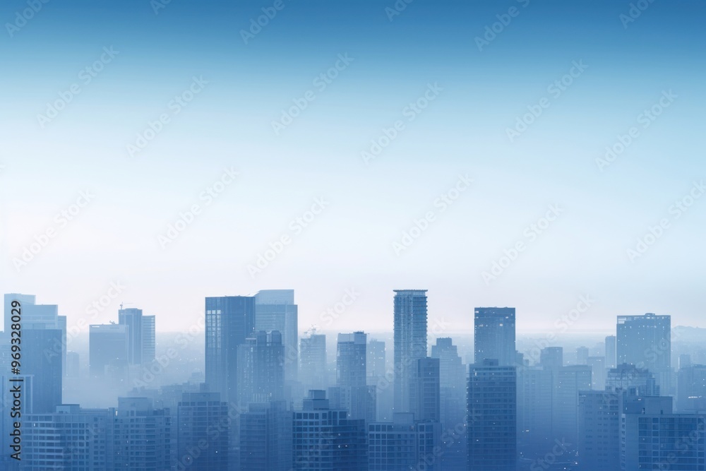 Skyline buildings city fog architecture. Skyline buildings city fog architecture.