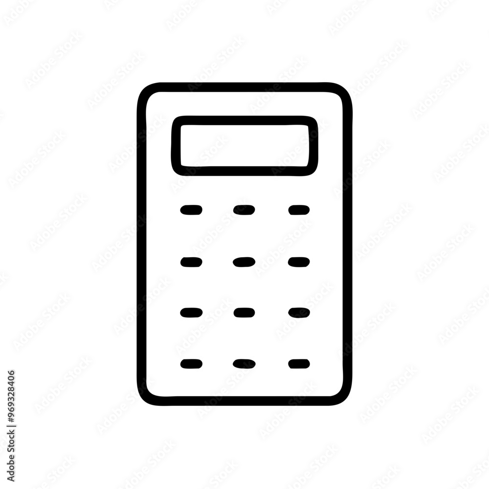 Calculator icon in line art style for online learning concept
Calculator icon in line art style for online learning concept