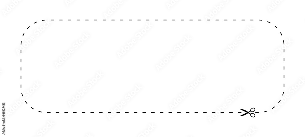 scissors on dashed line rectangle shape, dash line and scissors, dash outline and scissors scissors on dashed line rectangle shape, dash line and scissors, dash outline and scissors
