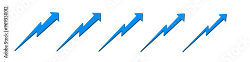 zigzag arrow 3d icon. zig-zag arrows up sign. symbol graph illustration for growth succes finance on business or market 