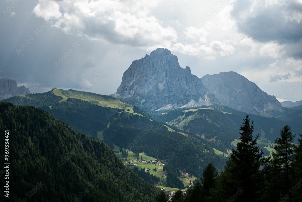 Fototapeta premium Scenic mountain landscape in the Dolomites, Italy