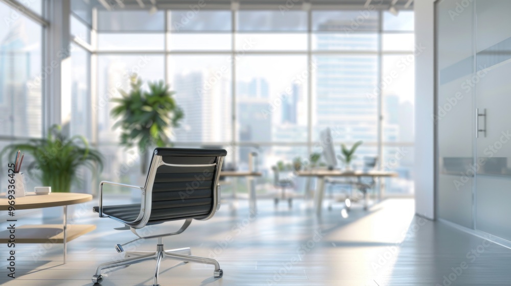 Office blurred background illustration generated by ai Office blurred background illustration generated by ai