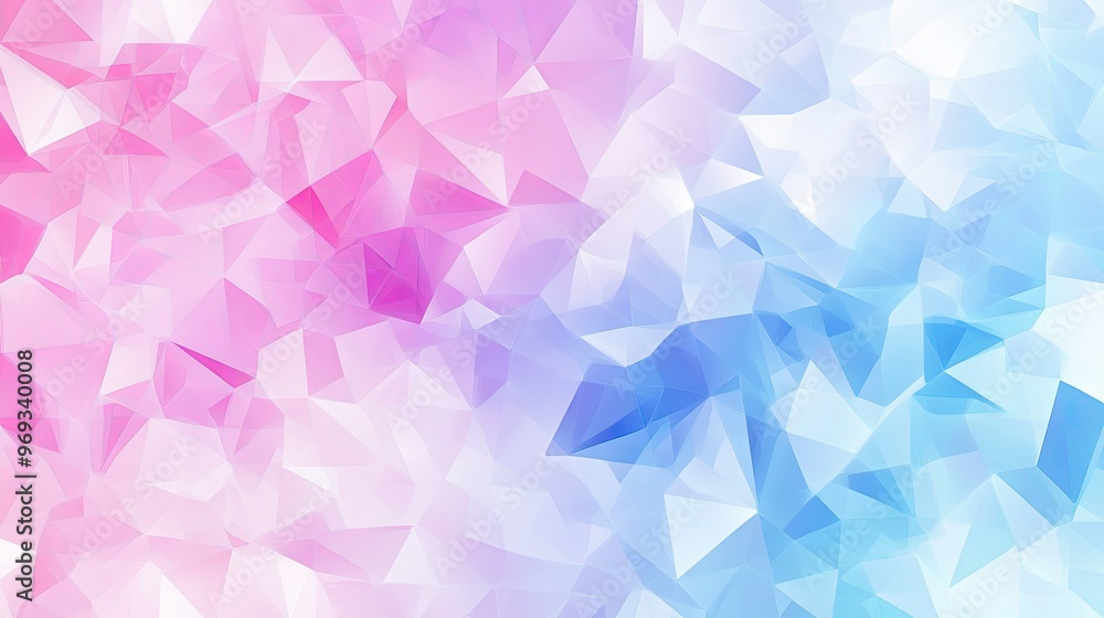 Obraz premium Abstract polygonal patterns with soft pastel colors, creating a modern and stylish background.