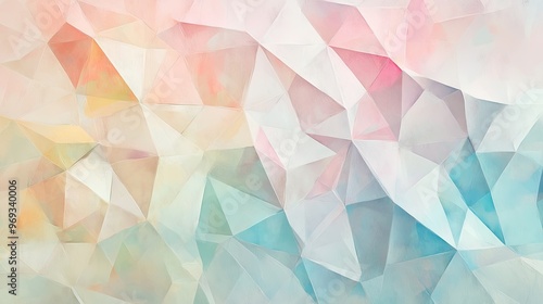 Abstract polygonal patterns with soft pastel colors, creating a modern and stylish background.