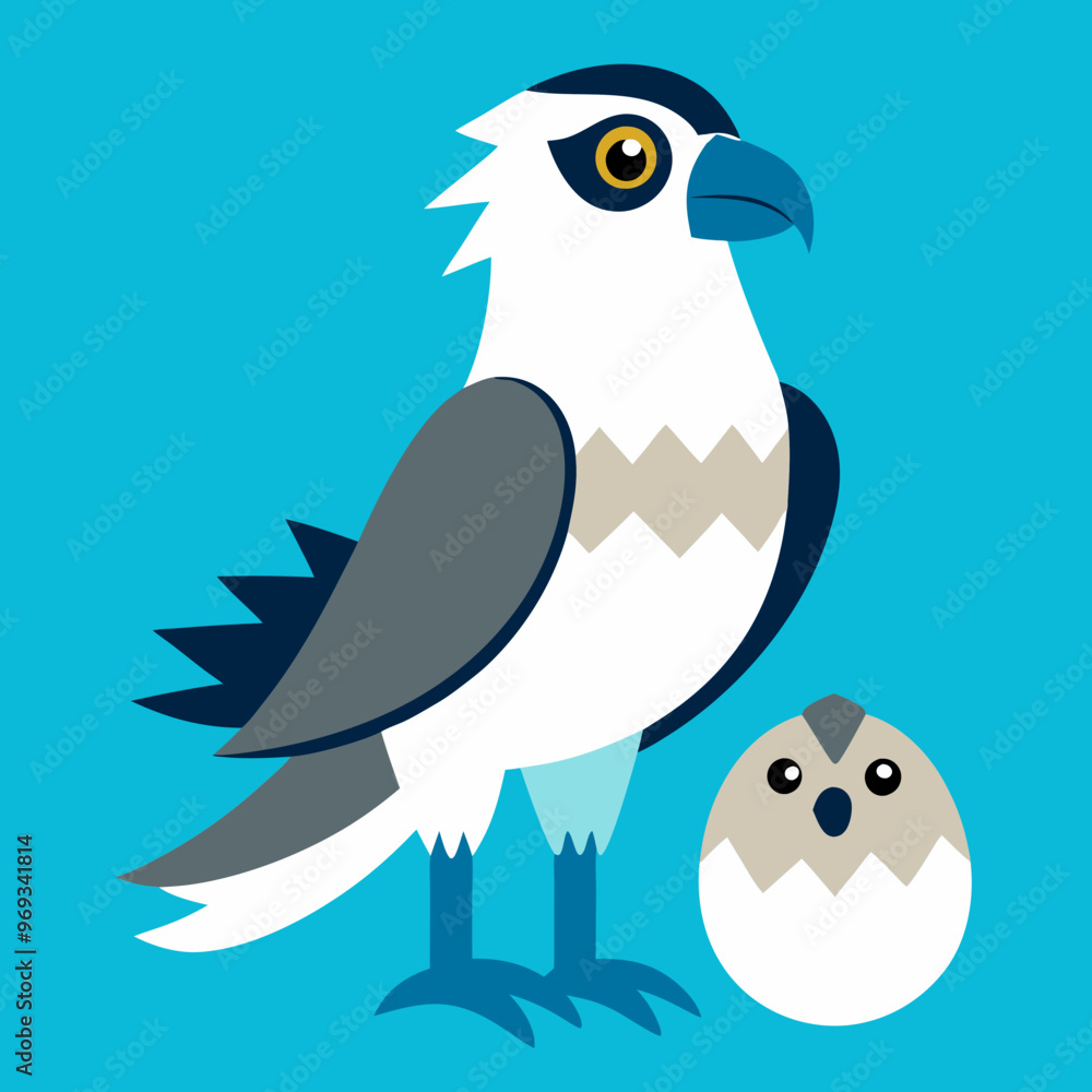 Fototapeta premium Beautiful osprey eyes vector illustration