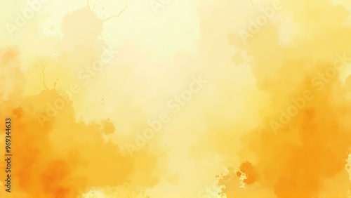 Wallpaper Mural Vibrant yellow-orange watercolor background with gradient texture, perfect for creative designs, artistic projects, and digital art. Torontodigital.ca