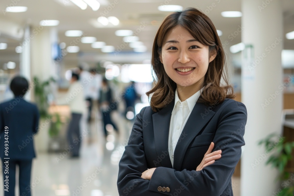 Confident businesswoman in office Confident businesswoman in office