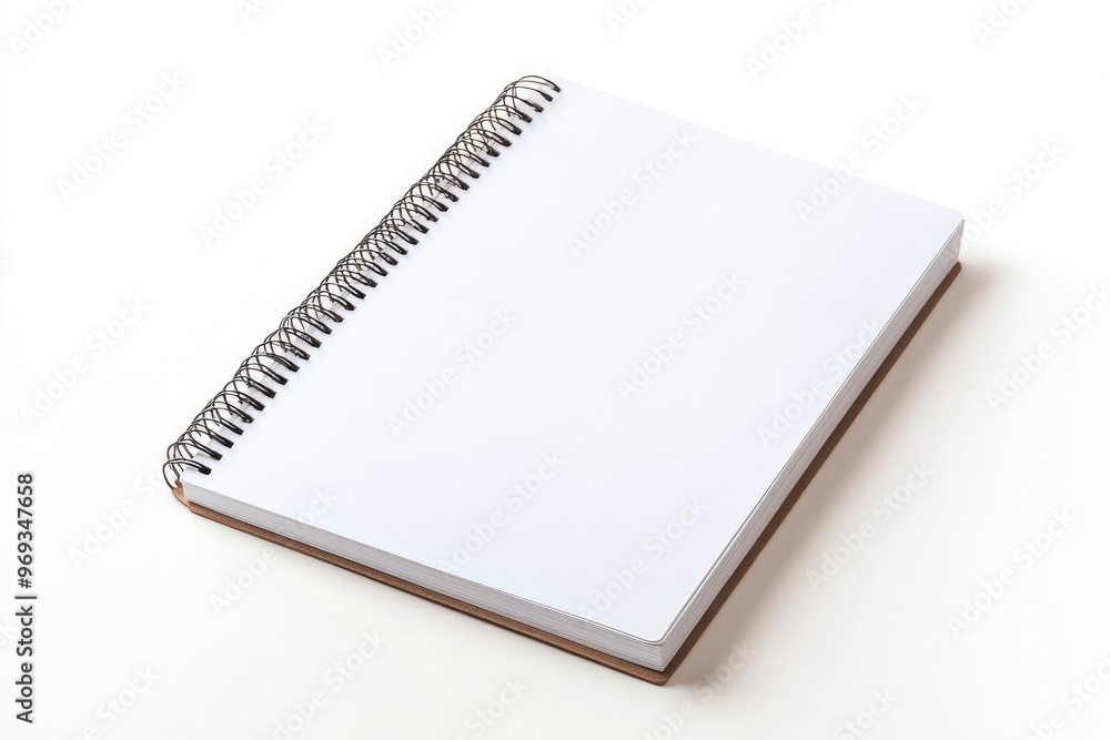 Spiral notebook on a white background with generative ai Spiral notebook on a white background with generative ai