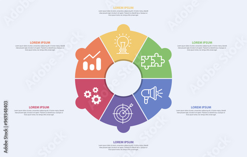 Colorful gradient infographic elements text vector art