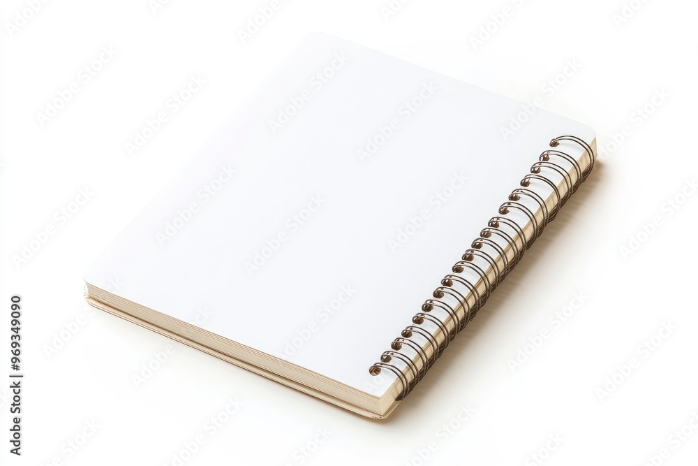Spiral notebook on a white background with generative ai Spiral notebook on a white background with generative ai