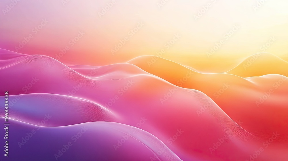 Fototapeta premium Gradient background with smooth transitions between warm tones, evoking a sunset-like atmosphere.