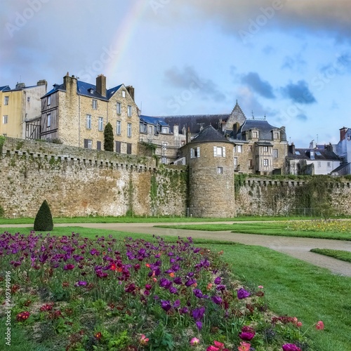 Scenic view of Vannes, a beautiful city in Brittany, France