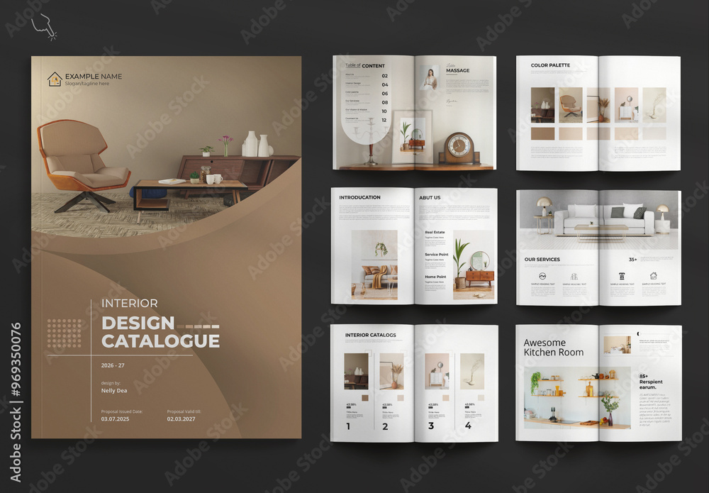 Interior Design Catalogues Template Stock Template | Adobe Stock