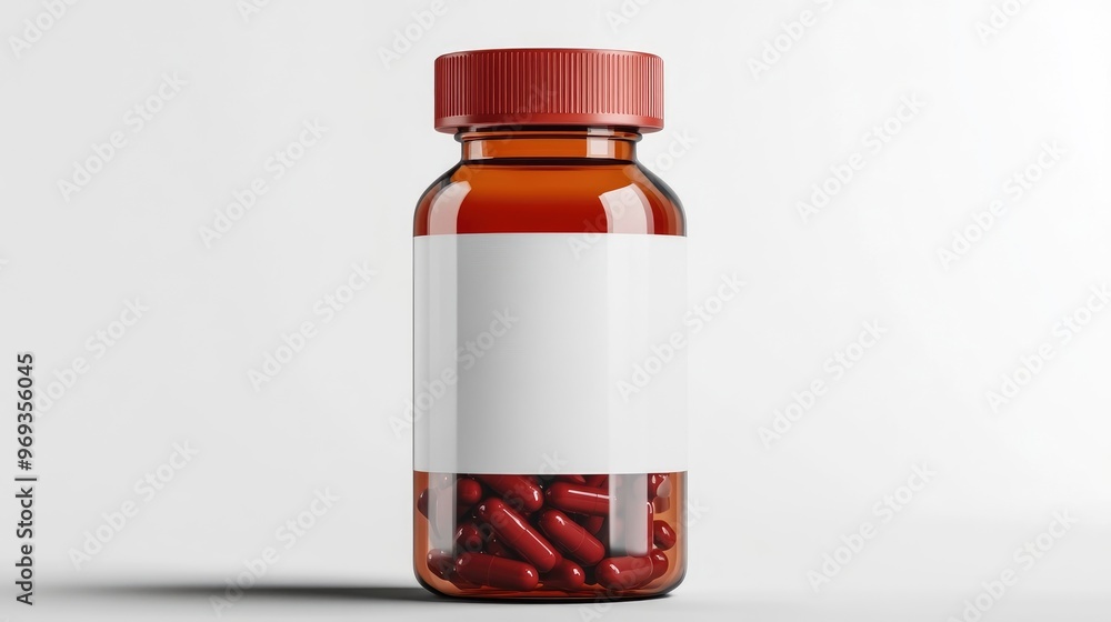 A vitamin bottle with blank label on transparency background PNG A vitamin bottle with blank label on transparency background PNG