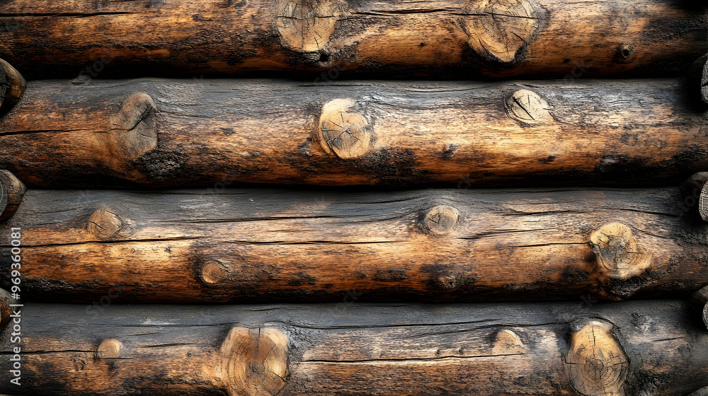 A close-up view of wooden logs arranged horizontally, showcasing texture and natural patterns. A close-up view of wooden logs arranged horizontally, showcasing texture and natural patterns.