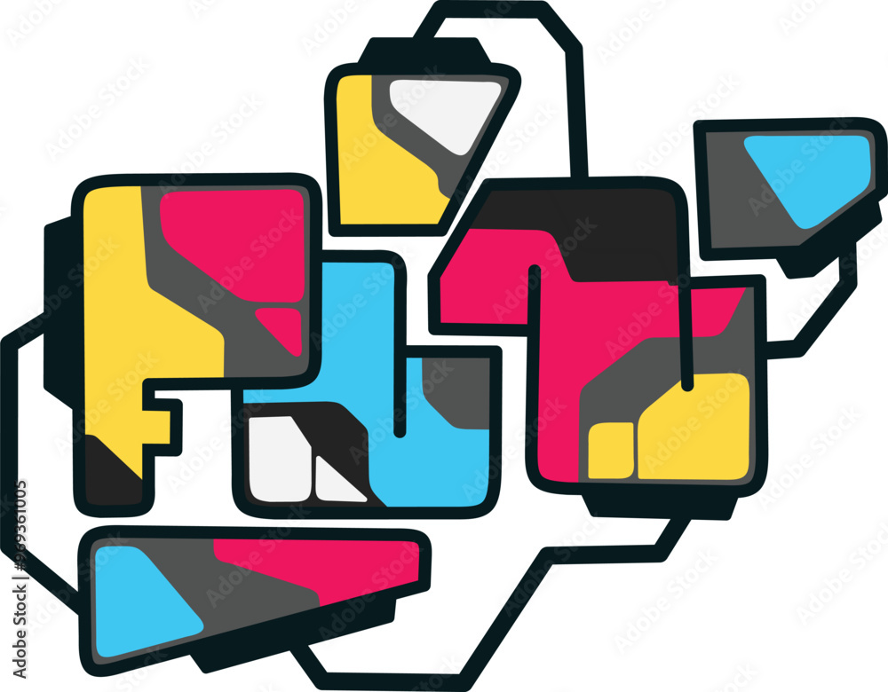 fun word graffiti text sticker illustration fun word graffiti text sticker illustration