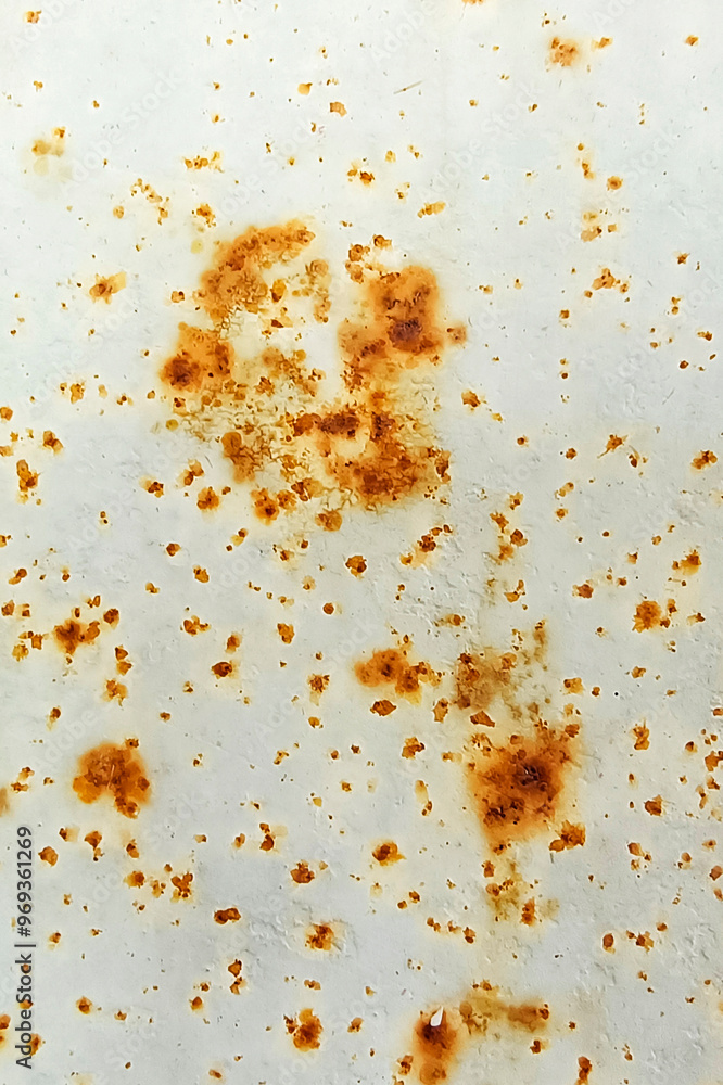 Rust spots on a metal surface. Rust spots on a metal surface.