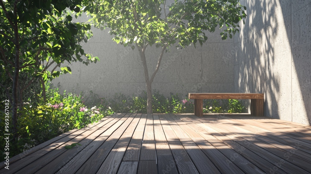Indoor and outdoor furniture and decor on a modern patio with an elegant interior design Indoor and outdoor furniture and decor on a modern patio with an elegant interior design