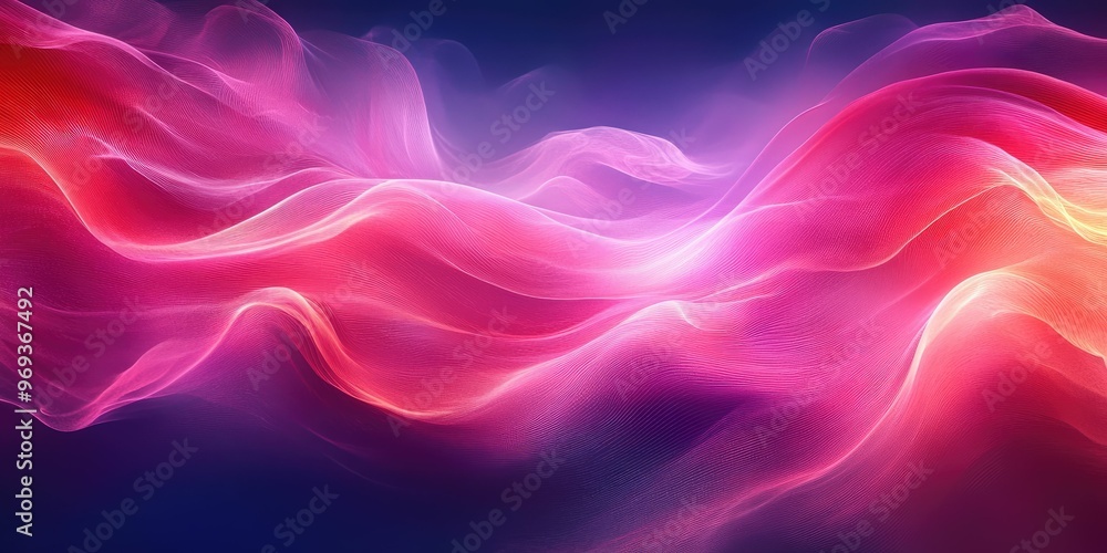 Obraz premium Abstract waves of color flowing in a gradient design.