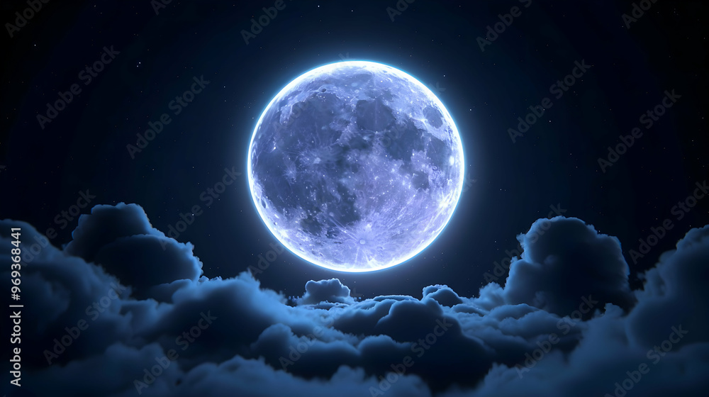 The Moon Seen Through The Clouds The Night The Moon Seen Through The Clouds The Night