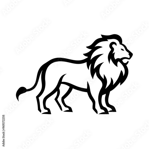 Majestic Lion Vector Illustration for SVG, Cricut, and Silhouette - Perfect for Logos, Clipart, and T-shirt Graphics