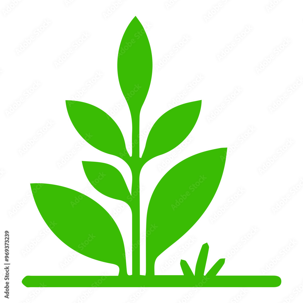 Obraz premium green bush element vector flat design
