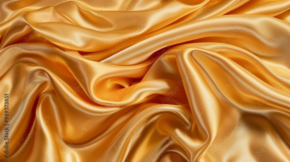 Abstract background of smooth golden satin fabric. Abstract background of smooth golden satin fabric.