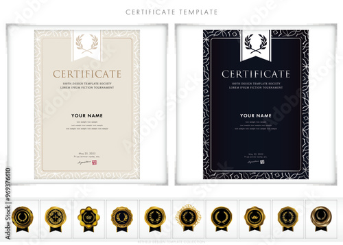 賞状２３２　certificate　award　表彰状　celebration